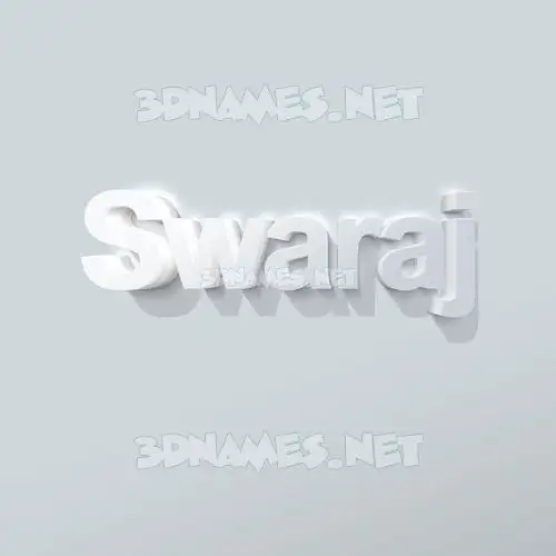 swaraj in Clean White style - 3D name wallpaper