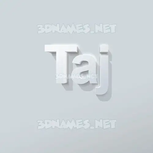 taj in Clean White style - 3D name wallpaper taj in Clean White style - 3D name wallpaper