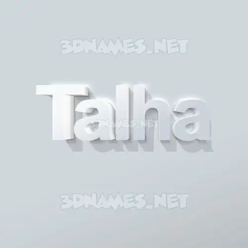talha in Clean White style - 3D name wallpaper talha in Clean White style - 3D name wallpaper