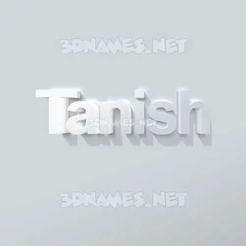 tanish in Clean White style - 3D name wallpaper tanish in Clean White style - 3D name wallpaper