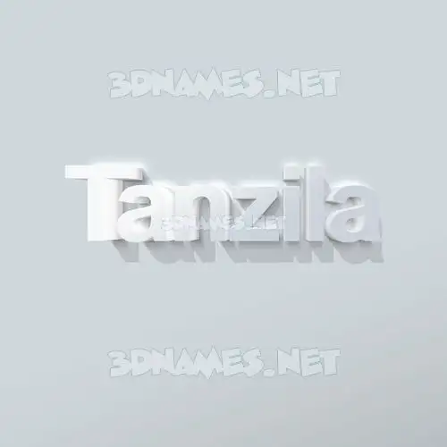 tanzila in Clean White style - 3D name wallpaper tanzila in Clean White style - 3D name wallpaper