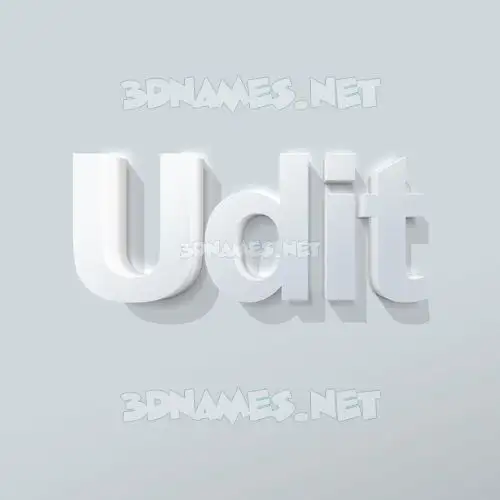 udit in Clean White style - 3D name wallpaper udit in Clean White style - 3D name wallpaper