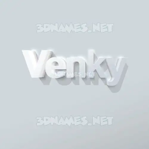 venky in Clean White style - 3D name wallpaper