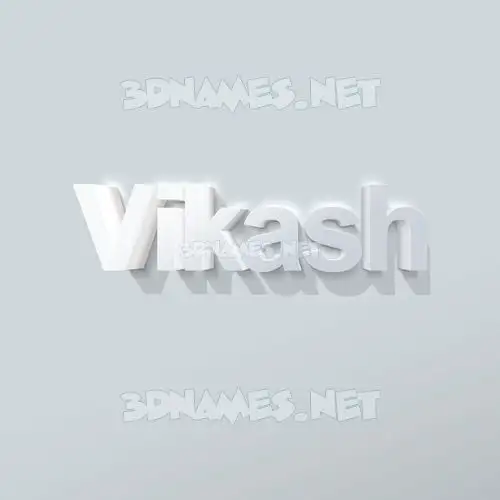 vikash in Clean White style - 3D name wallpaper
