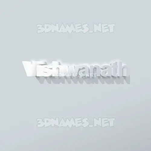 vishwanath in Clean White style - 3D name wallpaper