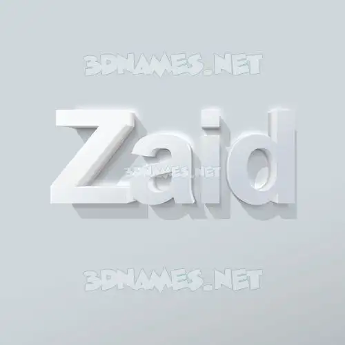 zaid in Clean White style - 3D name wallpaper zaid in Clean White style - 3D name wallpaper