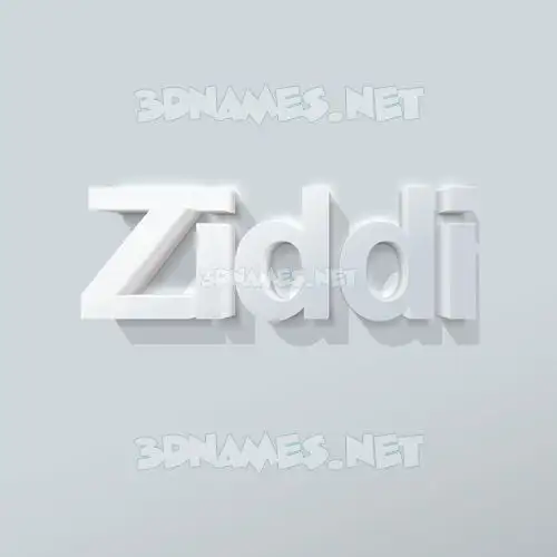 ziddi in Clean White style - 3D name wallpaper ziddi in Clean White style - 3D name wallpaper