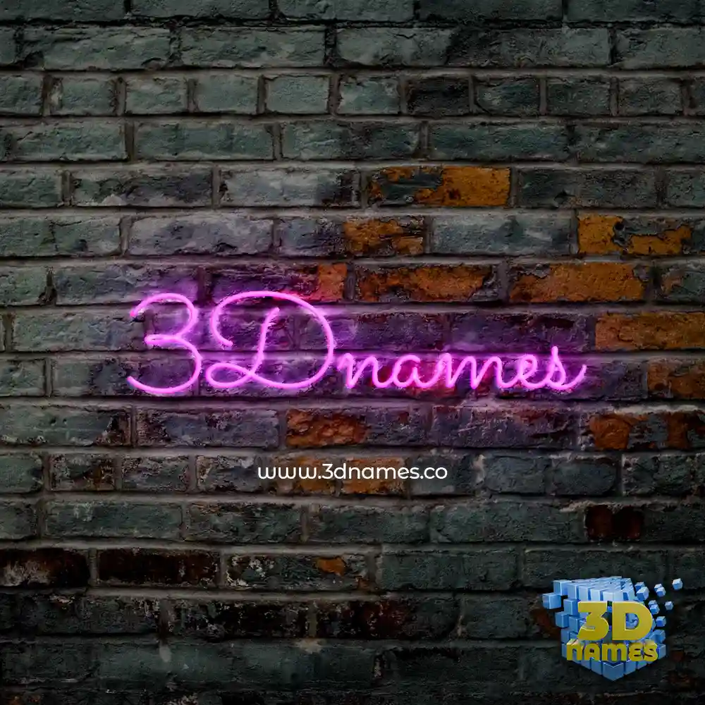 3dnames in Pink Neon style - 3D name wallpaper
