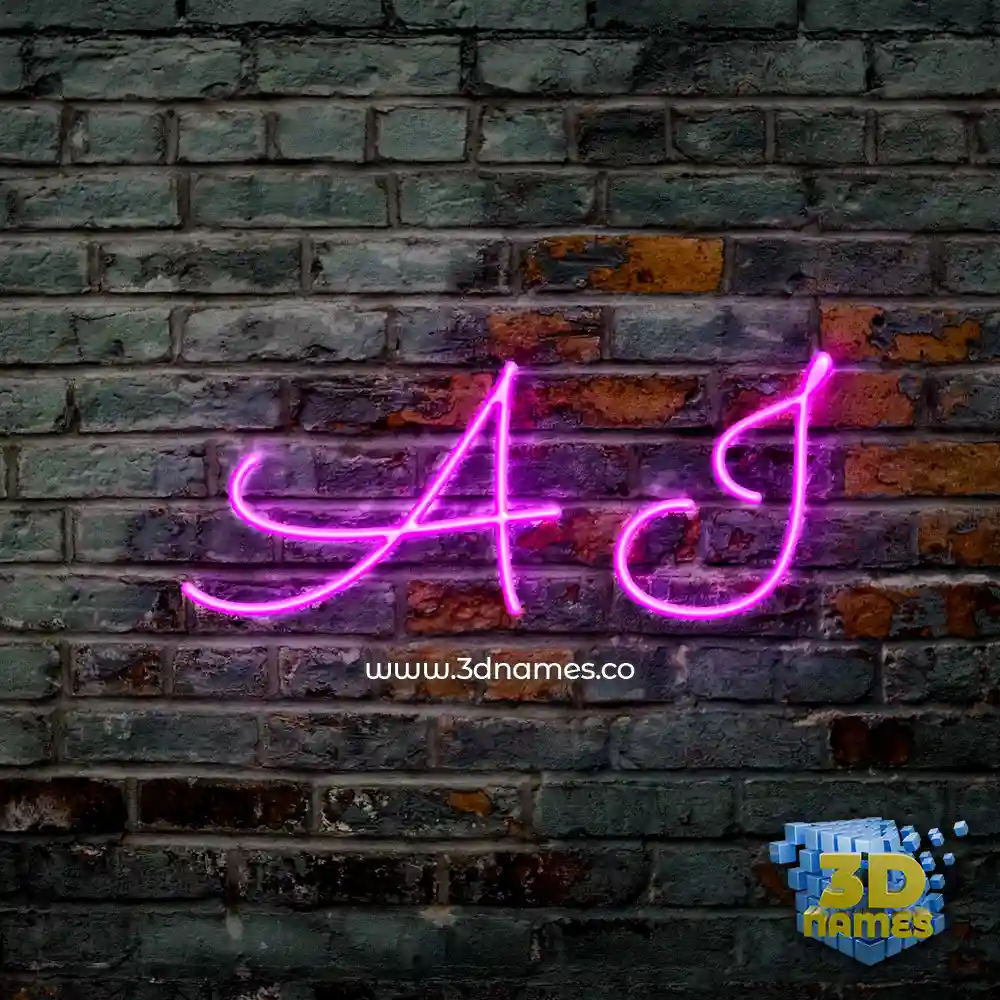 a i in Pink Neon style - 3D name wallpaper a i in Pink Neon style - 3D name wallpaper