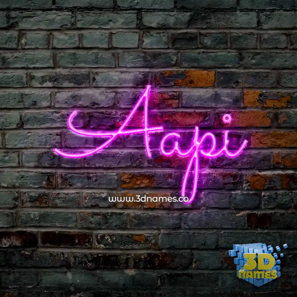 aapi in Pink Neon style - 3D name wallpaper aapi in Pink Neon style - 3D name wallpaper