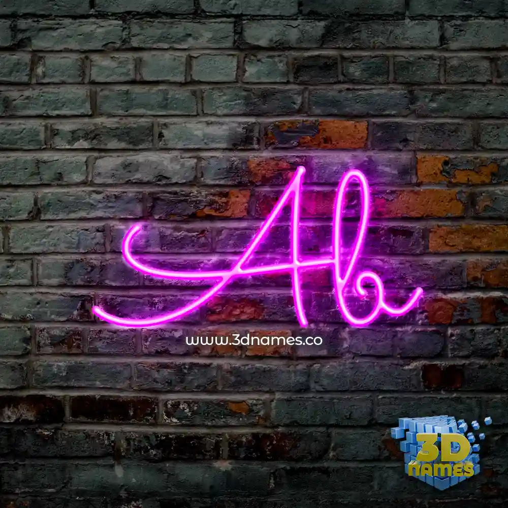 ab in Pink Neon style - 3D name wallpaper ab in Pink Neon style - 3D name wallpaper
