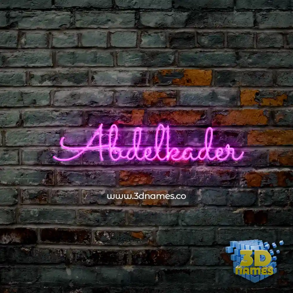 abdelkader in Pink Neon style - 3D name wallpaper abdelkader in Pink Neon style - 3D name wallpaper