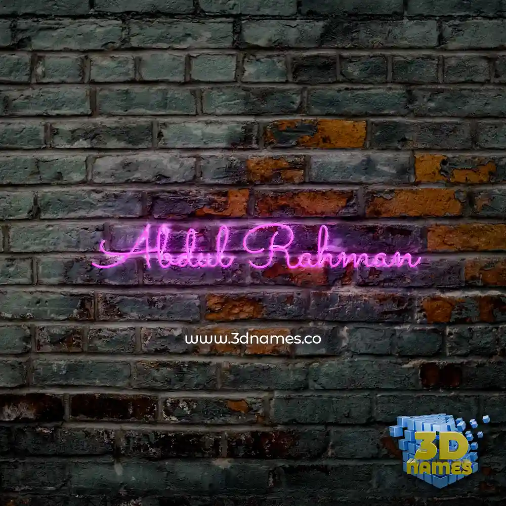 abdul rahman in Pink Neon style - 3D name wallpaper abdul rahman in Pink Neon style - 3D name wallpaper