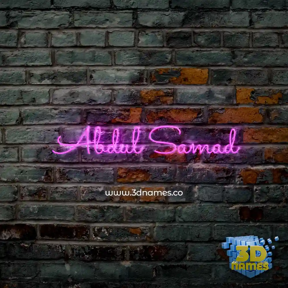abdul samad in Pink Neon style - 3D name wallpaper abdul samad in Pink Neon style - 3D name wallpaper