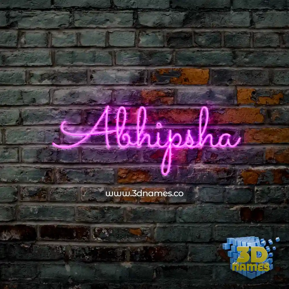 abhipsha in Pink Neon style - 3D name wallpaper