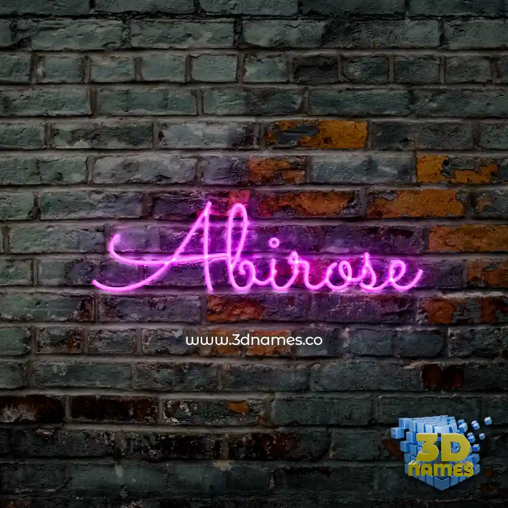 abirose in Pink Neon style - 3D name wallpaper abirose in Pink Neon style - 3D name wallpaper