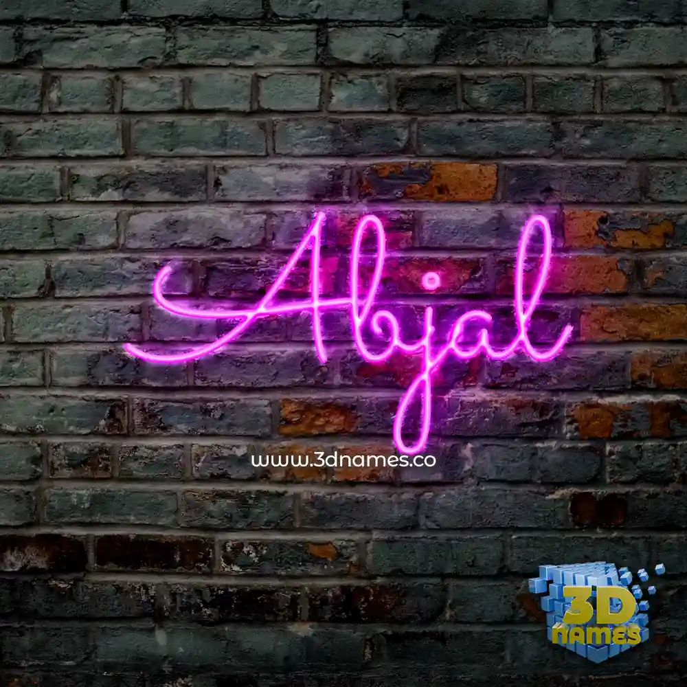 abjal in Pink Neon style - 3D name wallpaper abjal in Pink Neon style - 3D name wallpaper