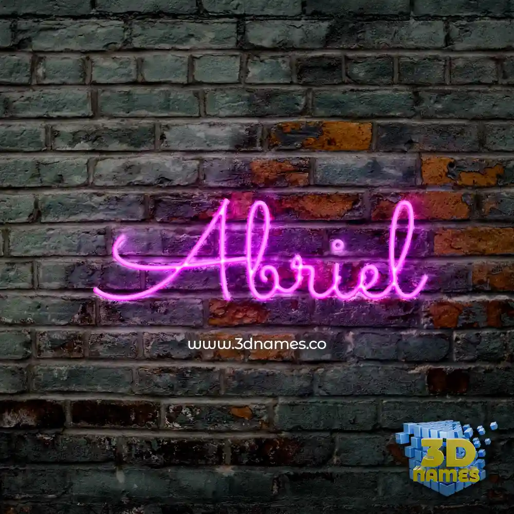 abriel in Pink Neon style - 3D name wallpaper