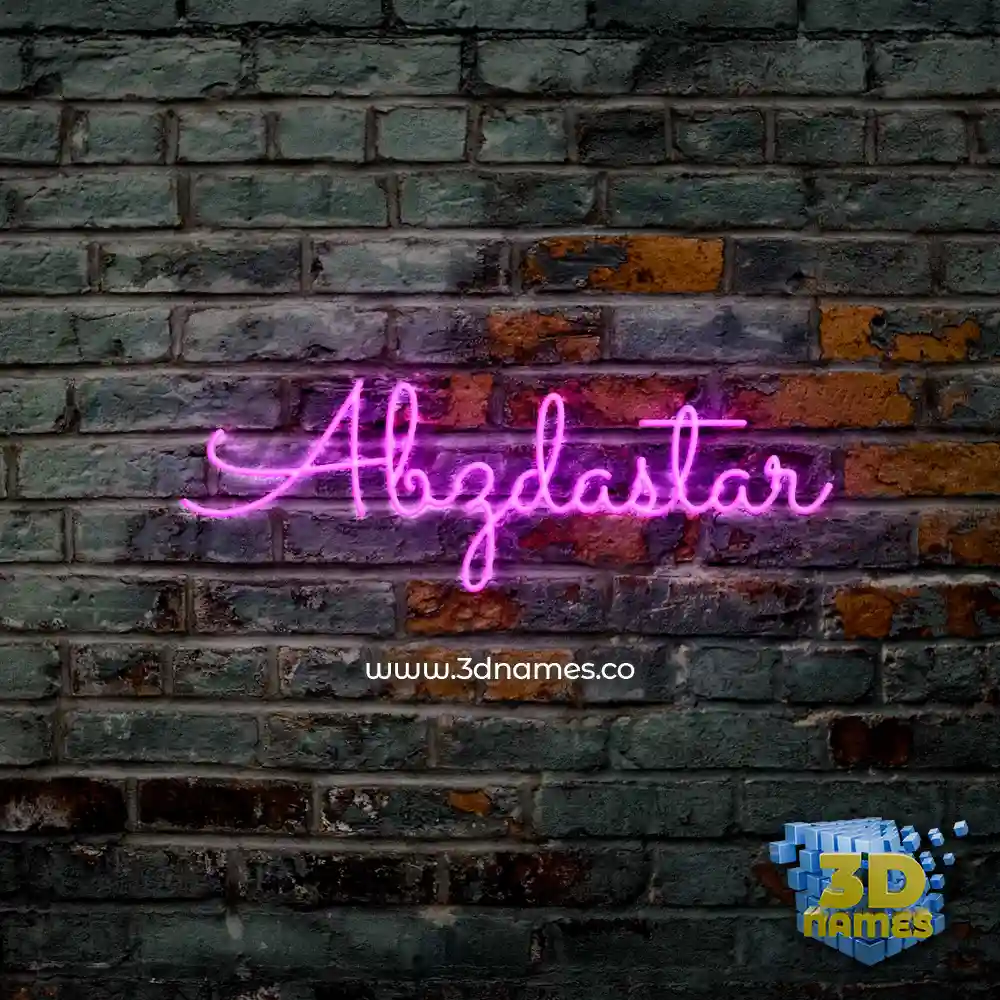 abzdastar in Pink Neon style - 3D name wallpaper abzdastar in Pink Neon style - 3D name wallpaper