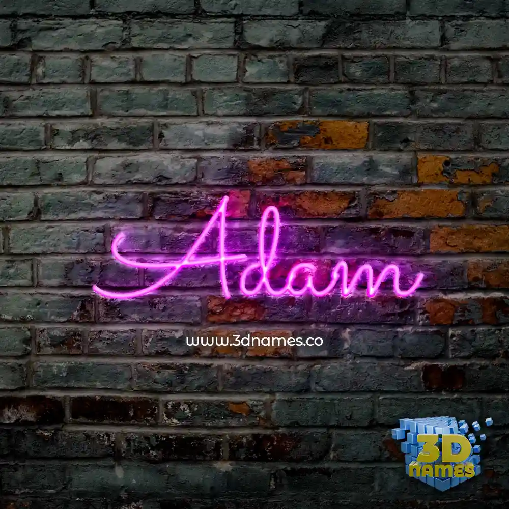 adam in Pink Neon style - 3D name wallpaper adam in Pink Neon style - 3D name wallpaper
