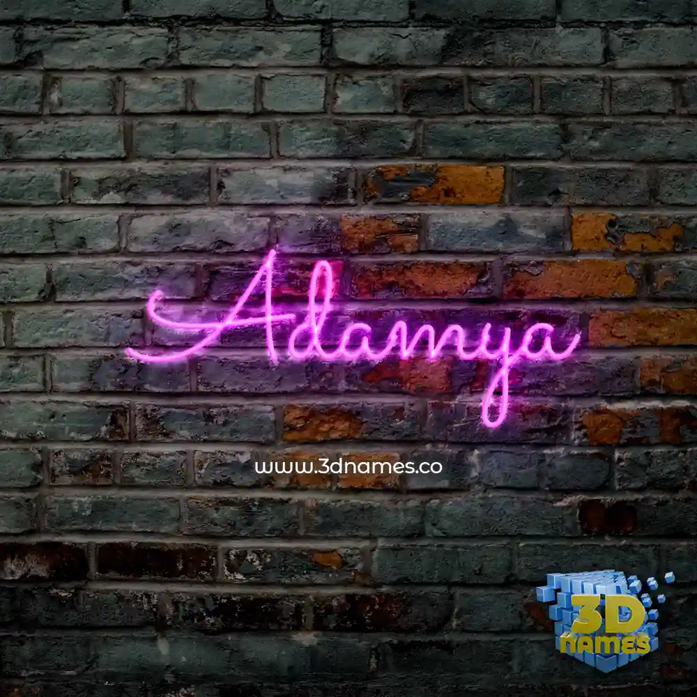 adamya in Pink Neon style - 3D name wallpaper adamya in Pink Neon style - 3D name wallpaper