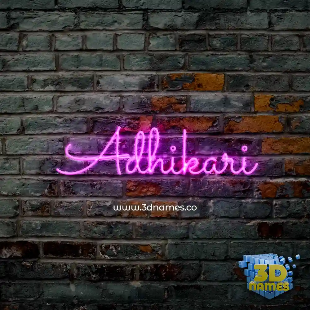 adhikari in Pink Neon style - 3D name wallpaper adhikari in Pink Neon style - 3D name wallpaper