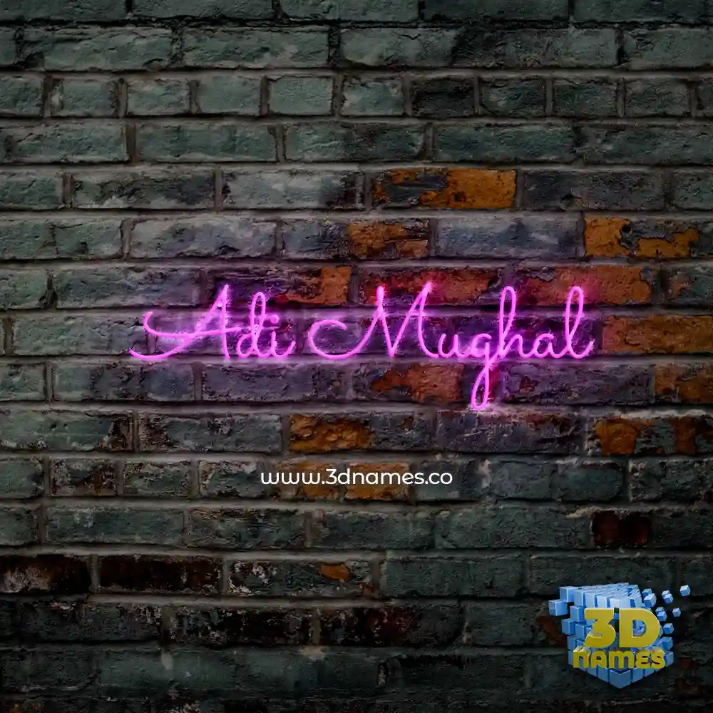 adi mughal in Pink Neon style - 3D name wallpaper adi mughal in Pink Neon style - 3D name wallpaper
