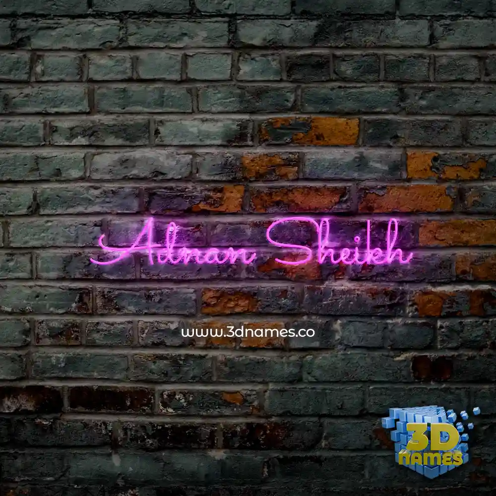 adnan sheikh in Pink Neon style - 3D name wallpaper adnan sheikh in Pink Neon style - 3D name wallpaper