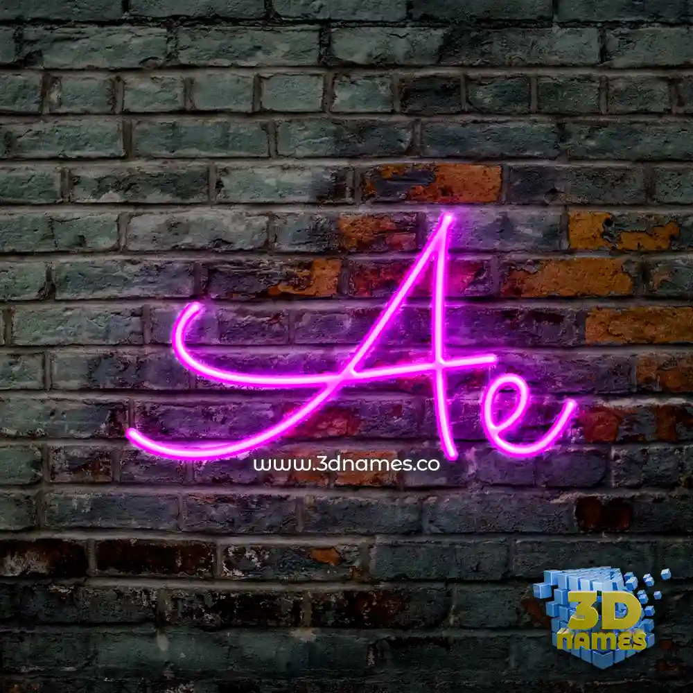 ae in Pink Neon style - 3D name wallpaper ae in Pink Neon style - 3D name wallpaper