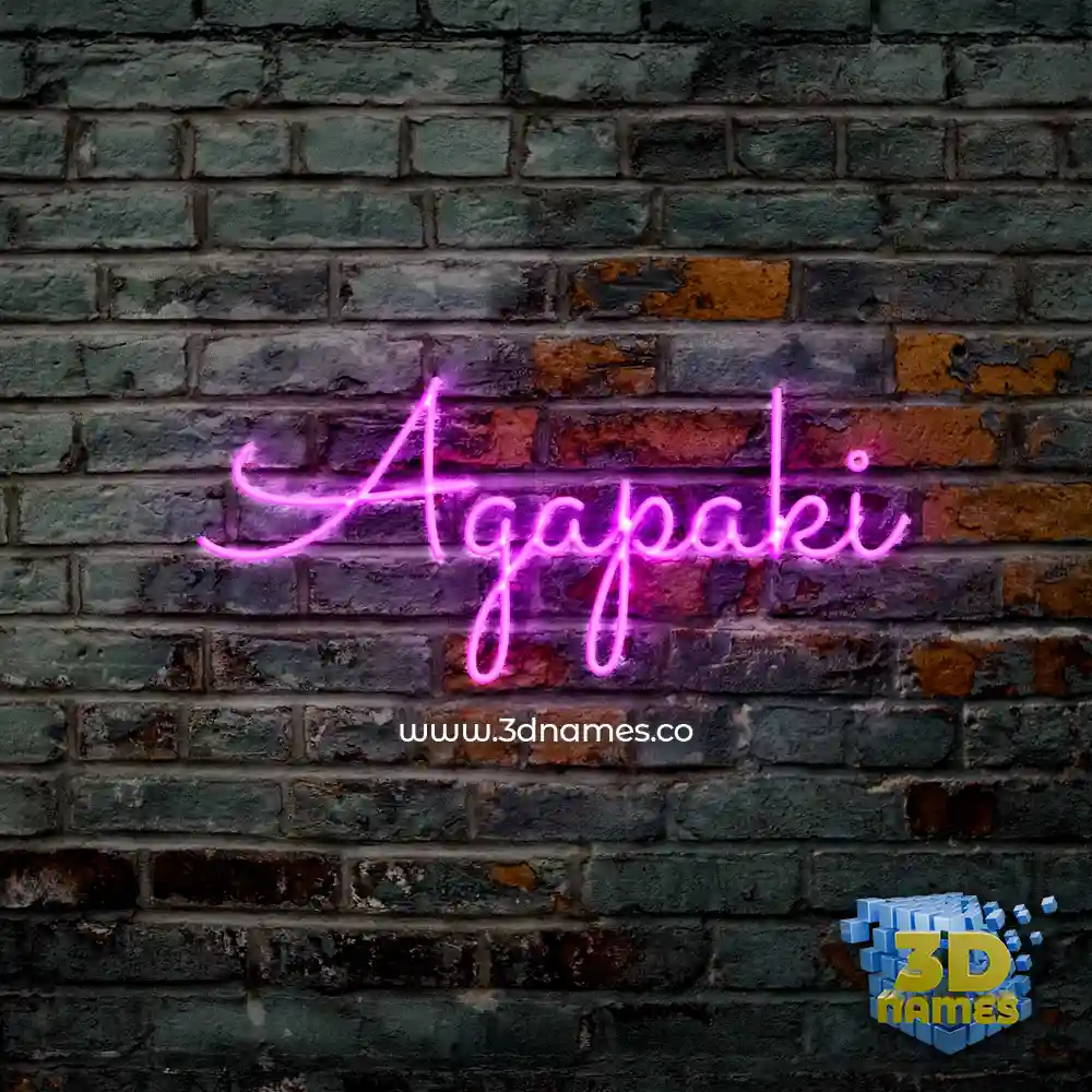 agapaki in Pink Neon style - 3D name wallpaper agapaki in Pink Neon style - 3D name wallpaper