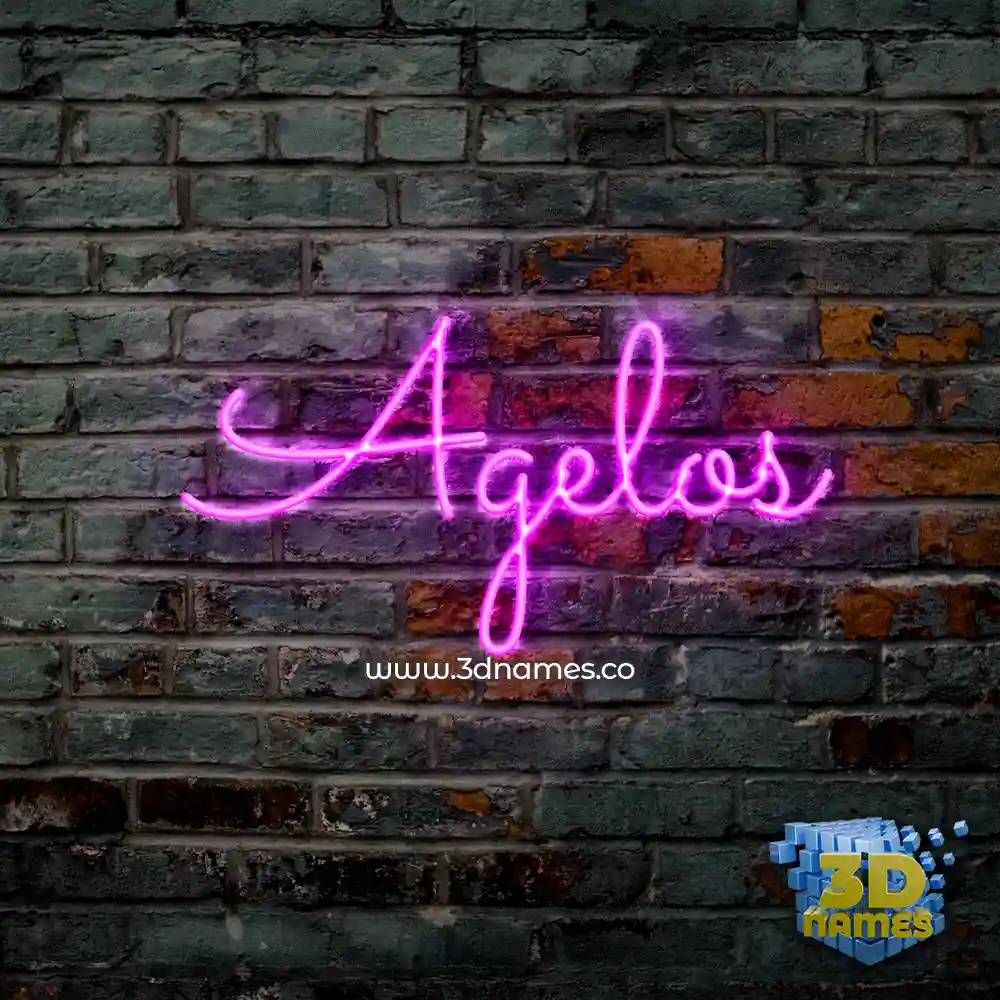 agelos in Pink Neon style - 3D name wallpaper agelos in Pink Neon style - 3D name wallpaper