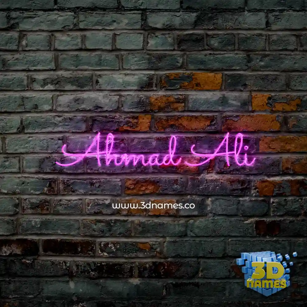 ahmad ali in Pink Neon style - 3D name wallpaper ahmad ali in Pink Neon style - 3D name wallpaper