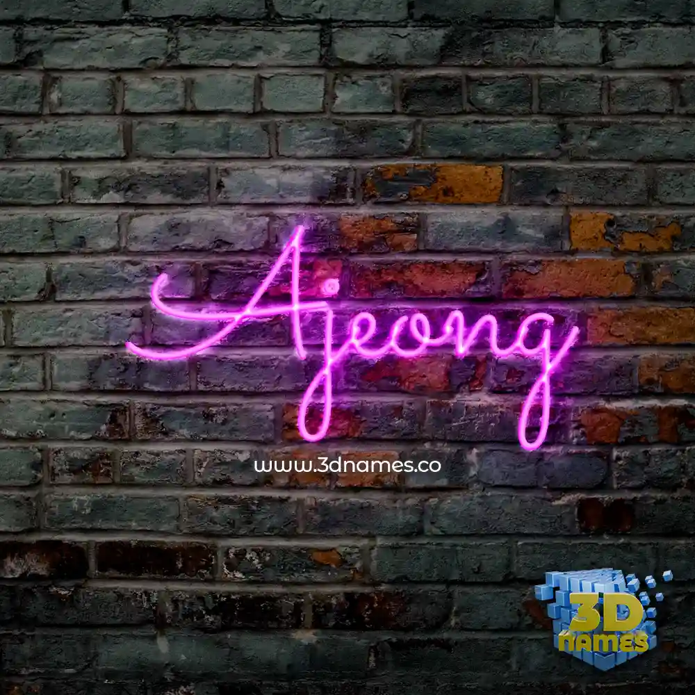 ajeong in Pink Neon style - 3D name wallpaper ajeong in Pink Neon style - 3D name wallpaper