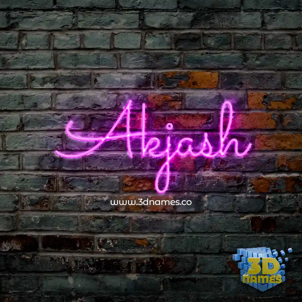 akjash in Pink Neon style - 3D name wallpaper akjash in Pink Neon style - 3D name wallpaper