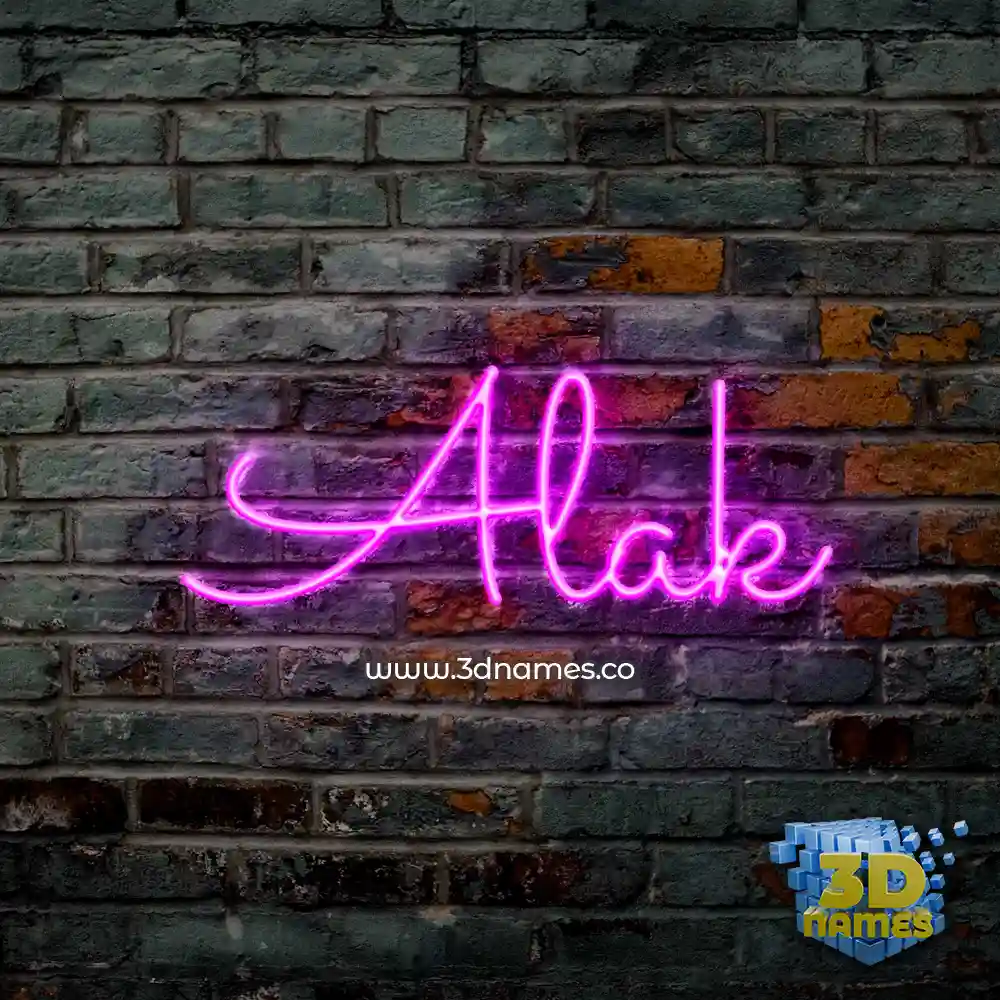 alak in Pink Neon style - 3D name wallpaper alak in Pink Neon style - 3D name wallpaper