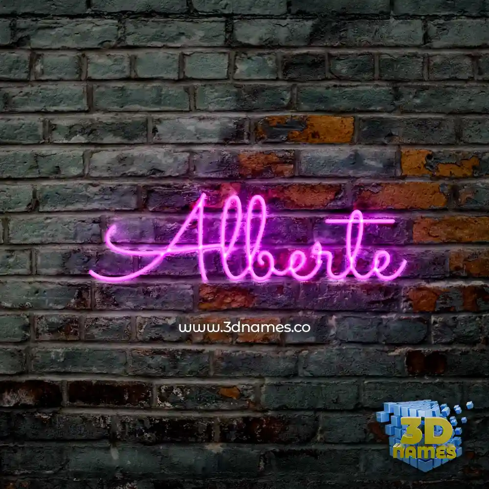 alberte in Pink Neon style - 3D name wallpaper alberte in Pink Neon style - 3D name wallpaper