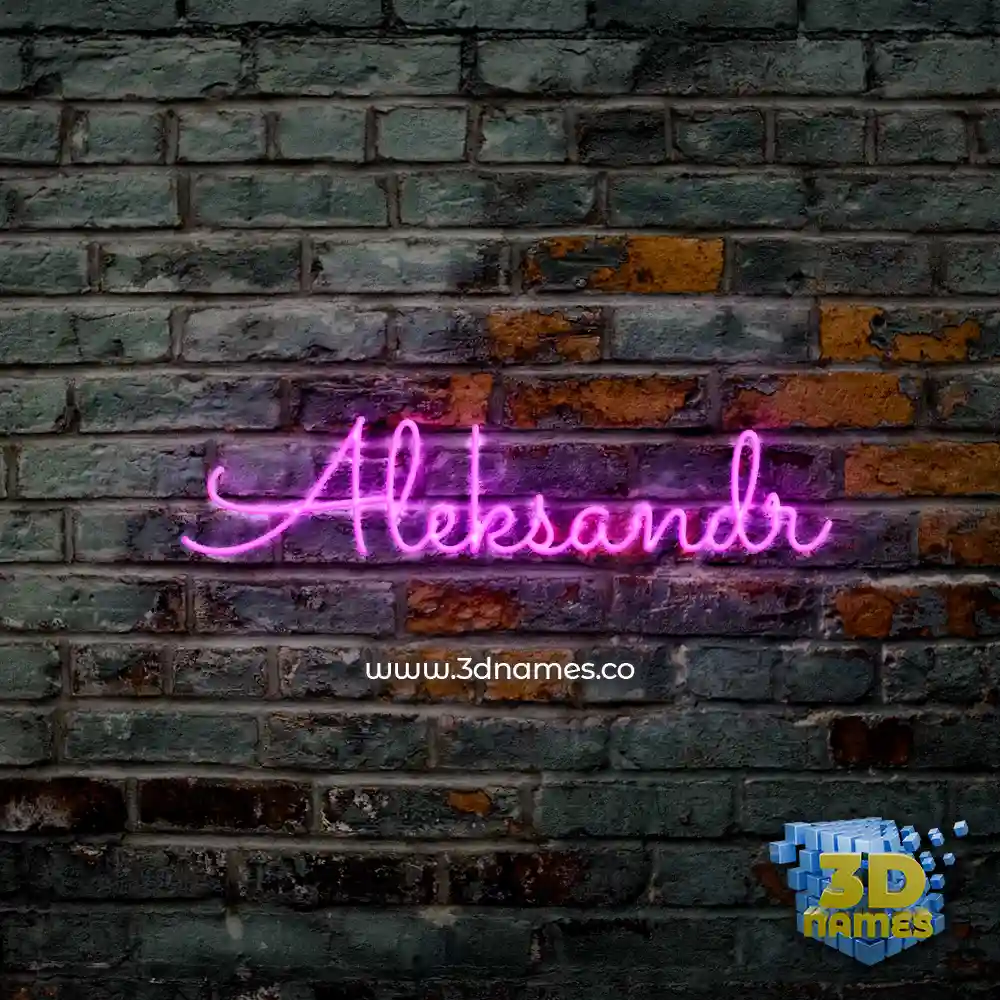aleksandr in Pink Neon style - 3D name wallpaper aleksandr in Pink Neon style - 3D name wallpaper