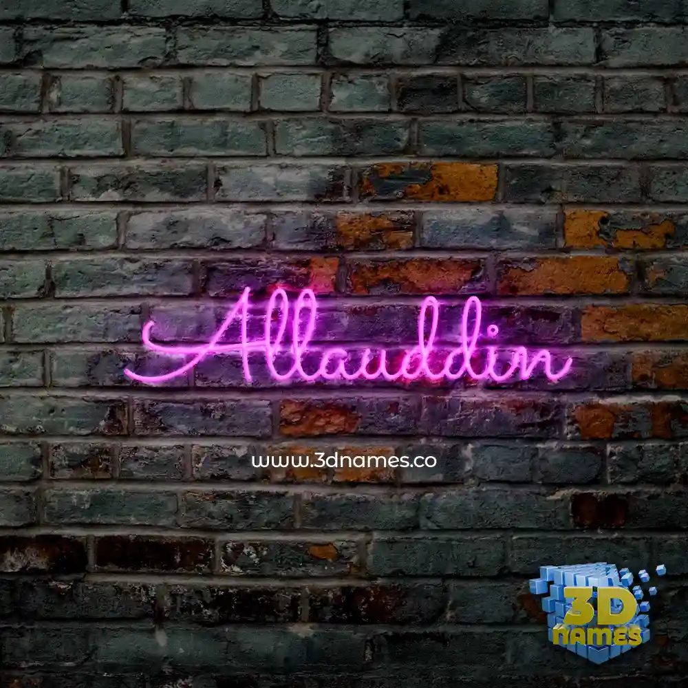 allauddin in Pink Neon style - 3D name wallpaper allauddin in Pink Neon style - 3D name wallpaper