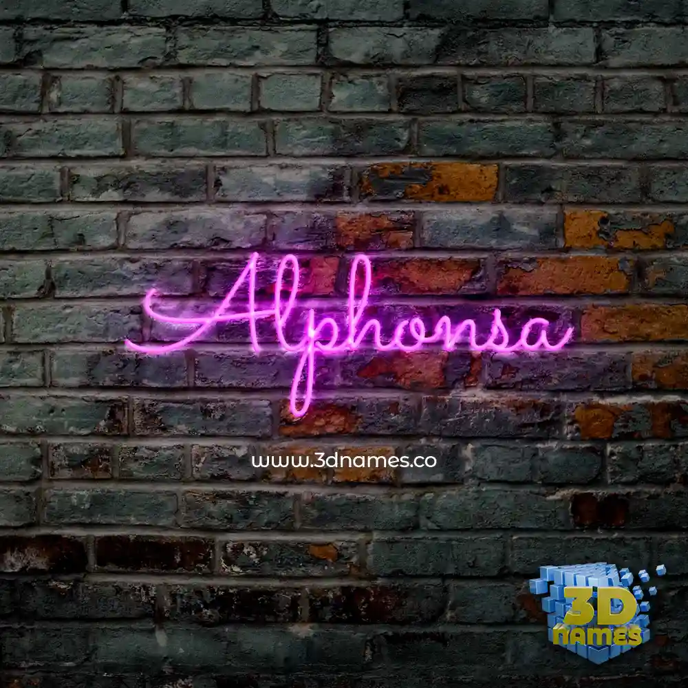 alphonsa in Pink Neon style - 3D name wallpaper alphonsa in Pink Neon style - 3D name wallpaper