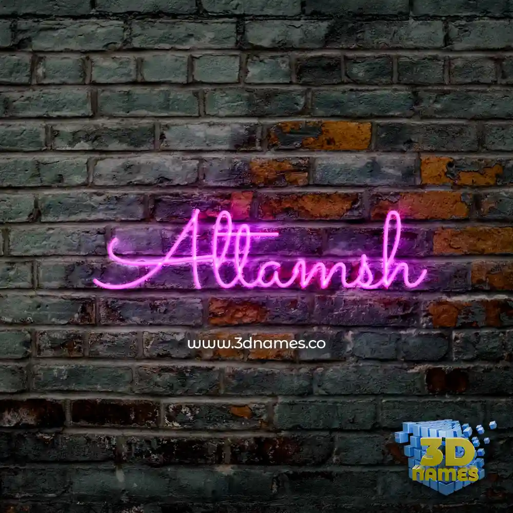 altamsh in Pink Neon style - 3D name wallpaper altamsh in Pink Neon style - 3D name wallpaper