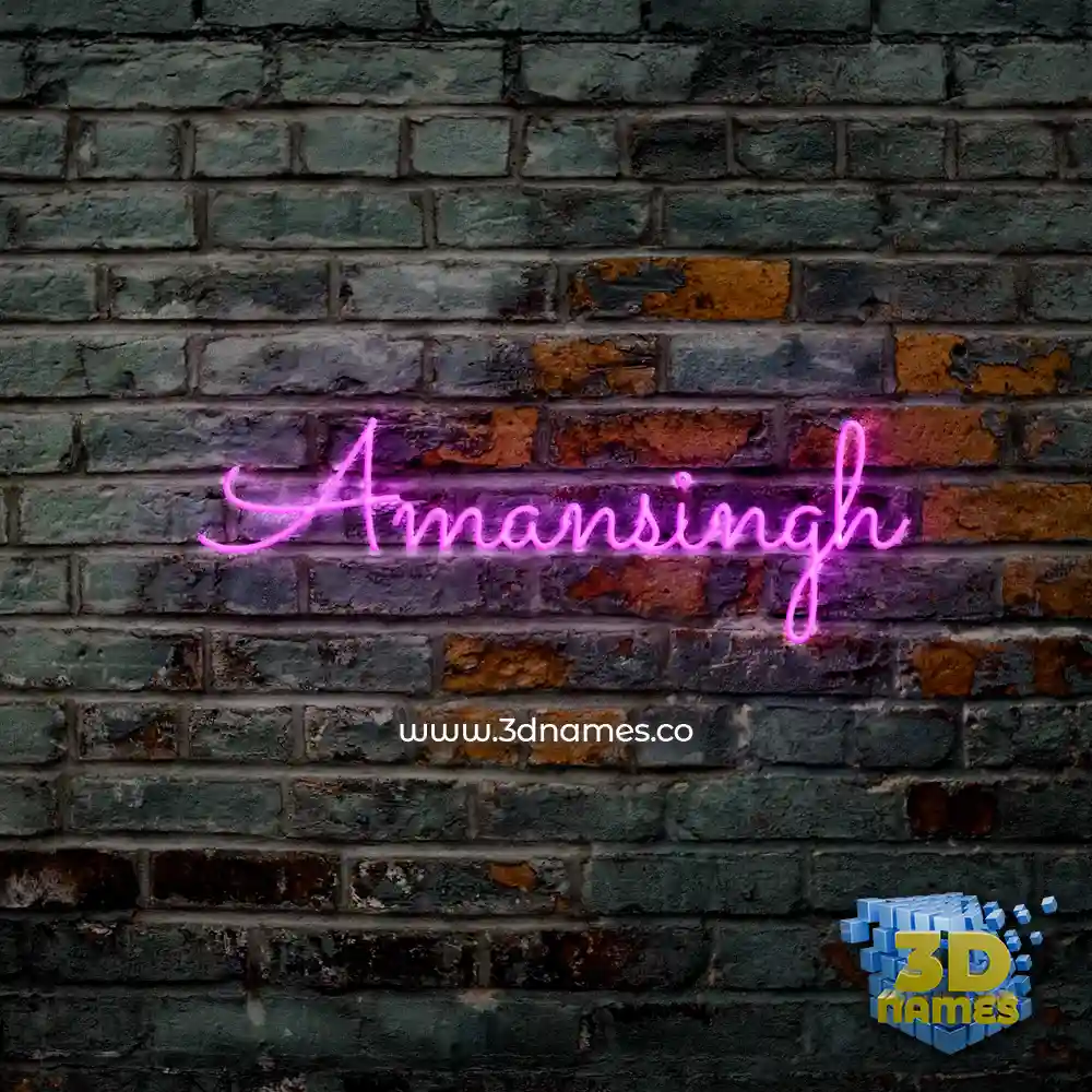 amansingh in Pink Neon style - 3D name wallpaper amansingh in Pink Neon style - 3D name wallpaper