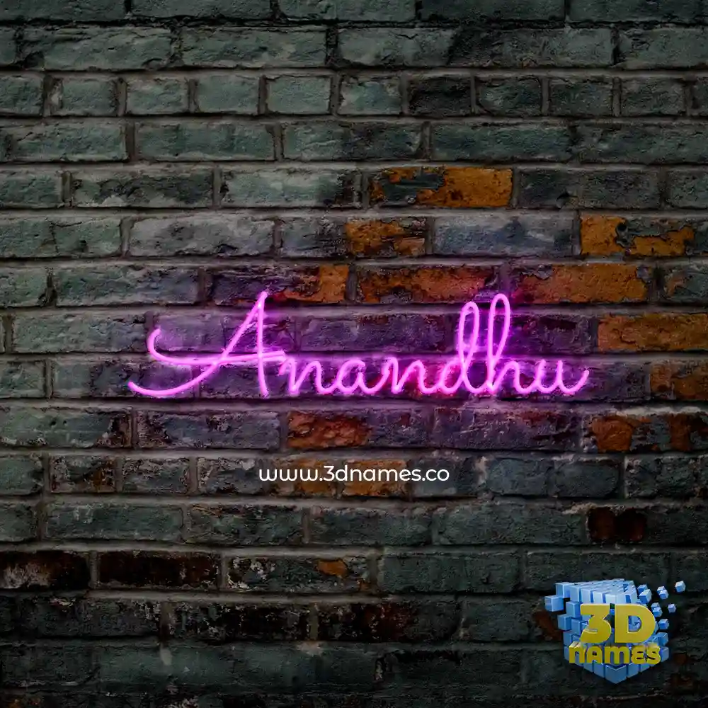 anandhu in Pink Neon style - 3D name wallpaper anandhu in Pink Neon style - 3D name wallpaper