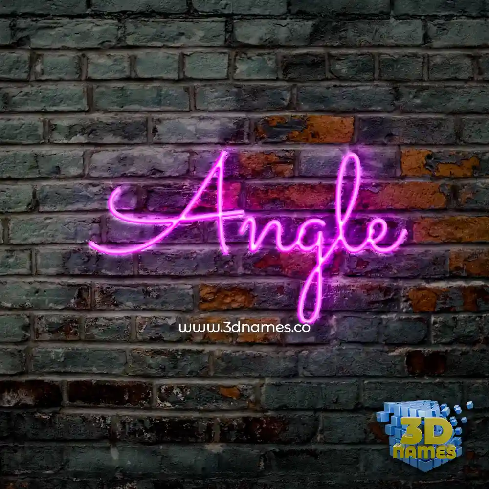 angle in Pink Neon style - 3D name wallpaper