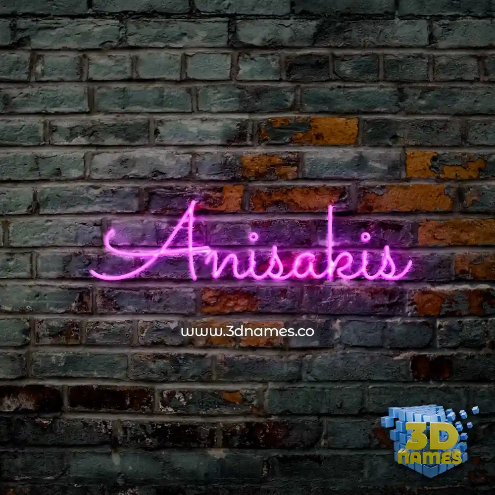 anisakis in Pink Neon style - 3D name wallpaper anisakis in Pink Neon style - 3D name wallpaper
