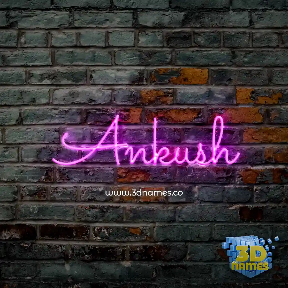 ankush in Pink Neon style - 3D name wallpaper ankush in Pink Neon style - 3D name wallpaper