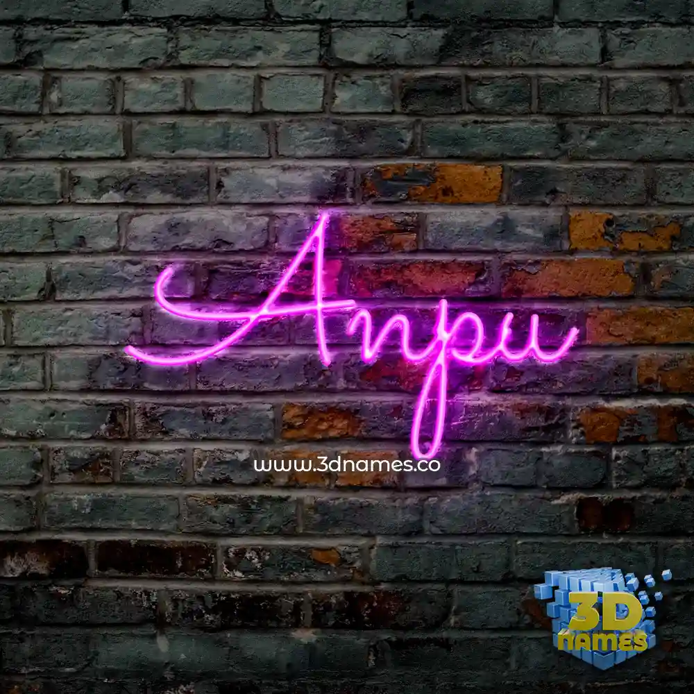 anpu in Pink Neon style - 3D name wallpaper anpu in Pink Neon style - 3D name wallpaper