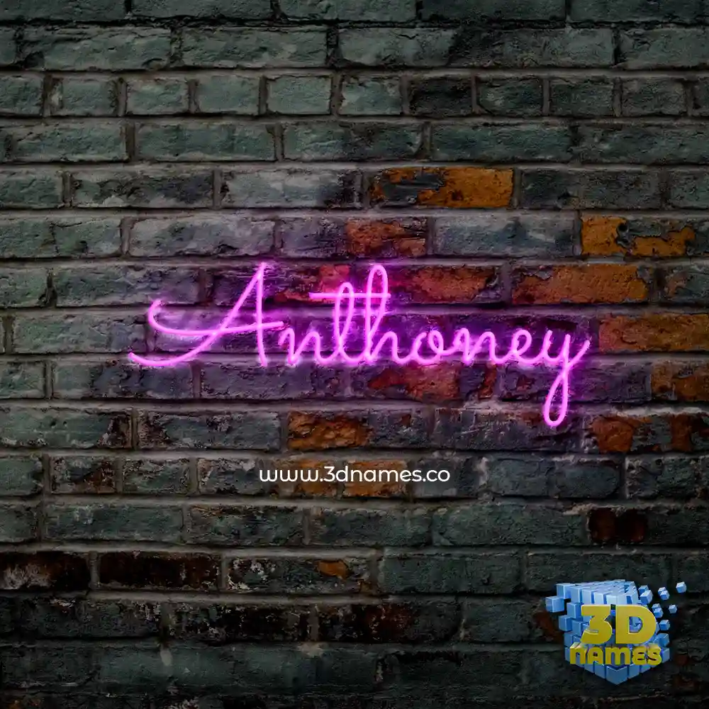 anthoney in Pink Neon style - 3D name wallpaper anthoney in Pink Neon style - 3D name wallpaper