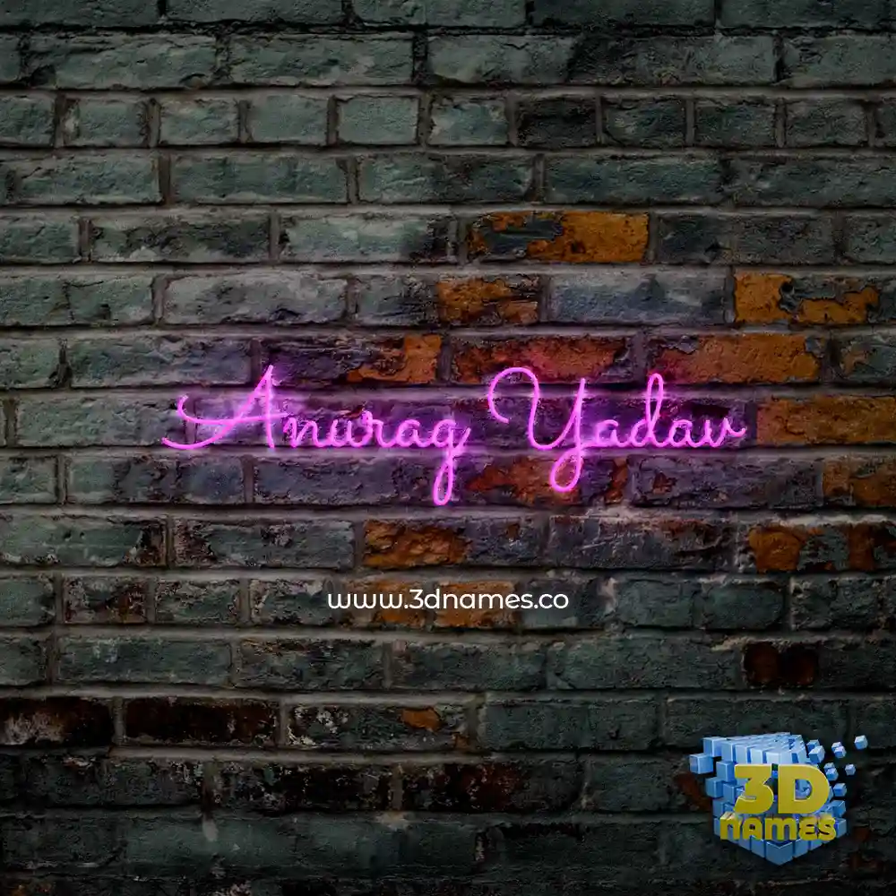 anurag yadav in Pink Neon style - 3D name wallpaper anurag yadav in Pink Neon style - 3D name wallpaper