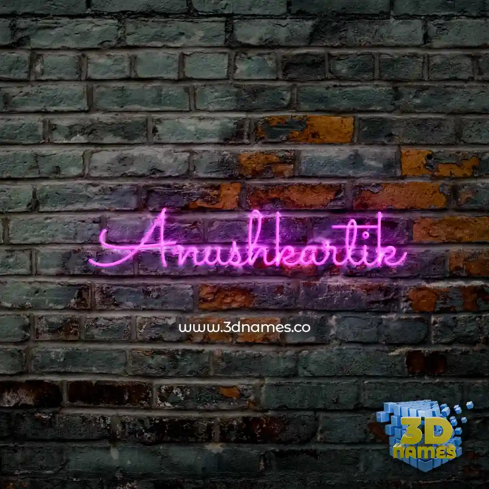 anushkartik in Pink Neon style - 3D name wallpaper anushkartik in Pink Neon style - 3D name wallpaper