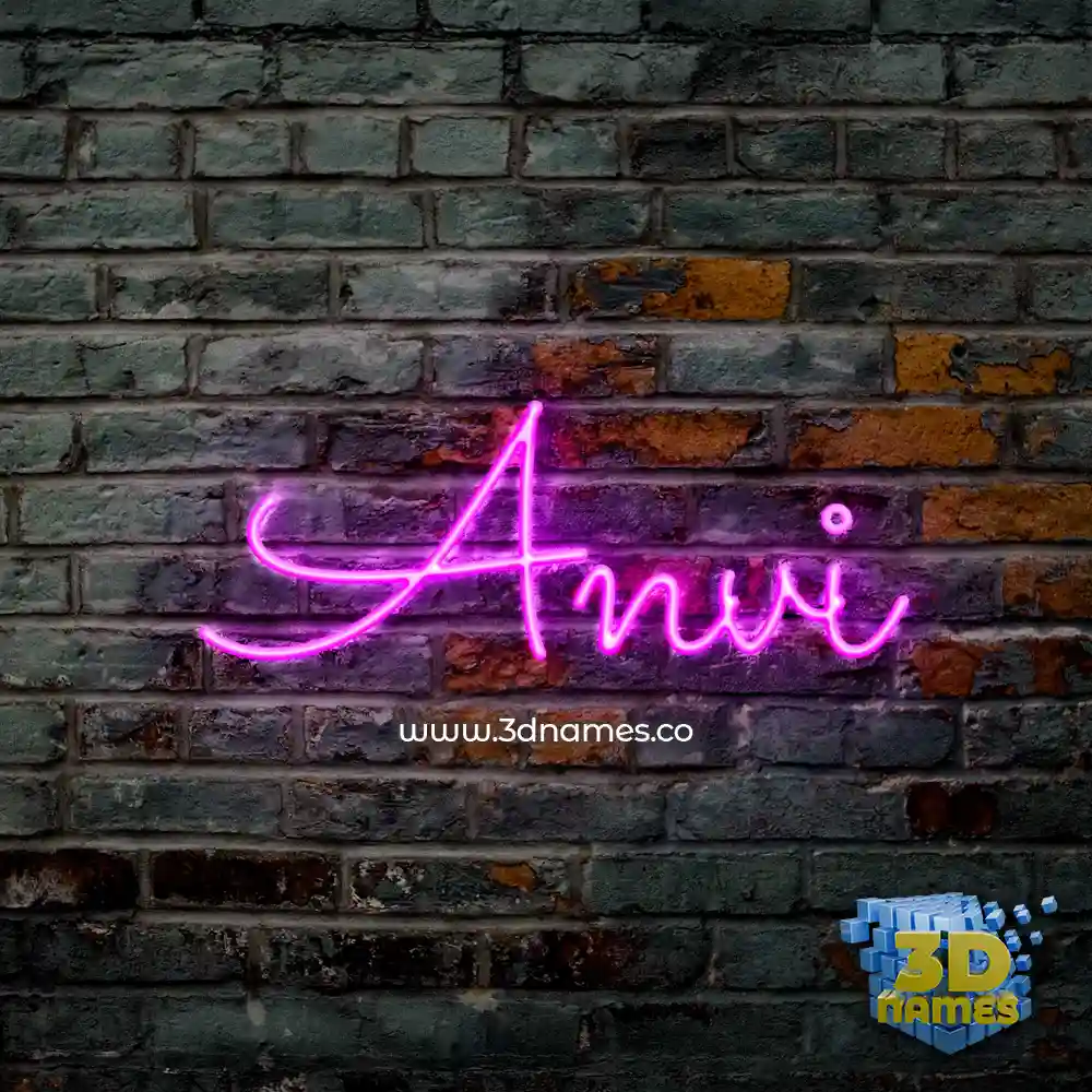 anvi in Pink Neon style - 3D name wallpaper anvi in Pink Neon style - 3D name wallpaper